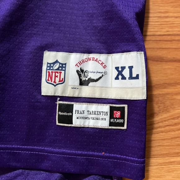 *RARE* 1978 Fran Tarkenton Reebok Vintage Throwback Minnesota Vikings Jersey XL - Picture 12 of 15